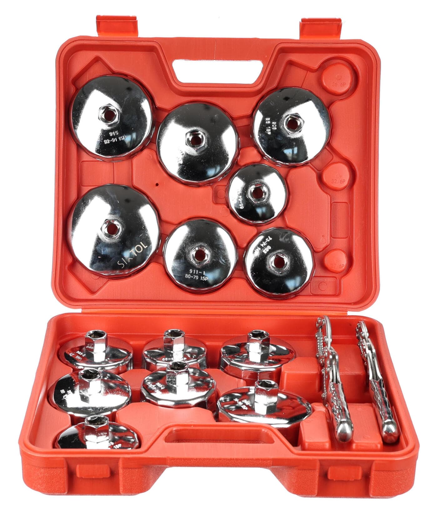 Sada kalíškových klíčů na olejové filtry MECHANIC OIL WRENCH 16, 16 ks SIXTOL