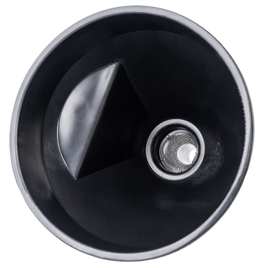 Flexibilní černý univerzální trychtýř se sítkem 13,5cm - náhled 3