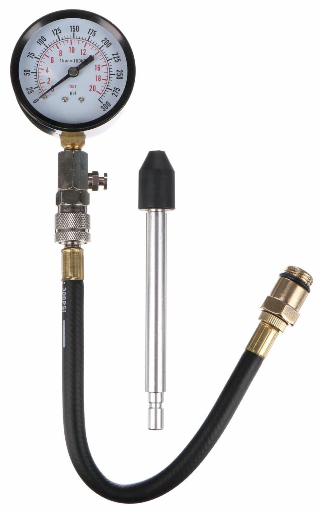 Sada pro testování komprese benzínových motorů MECHANIC ENGINE TESTER 3, 0-20bar, 3ks SIXTOL - náhled 2