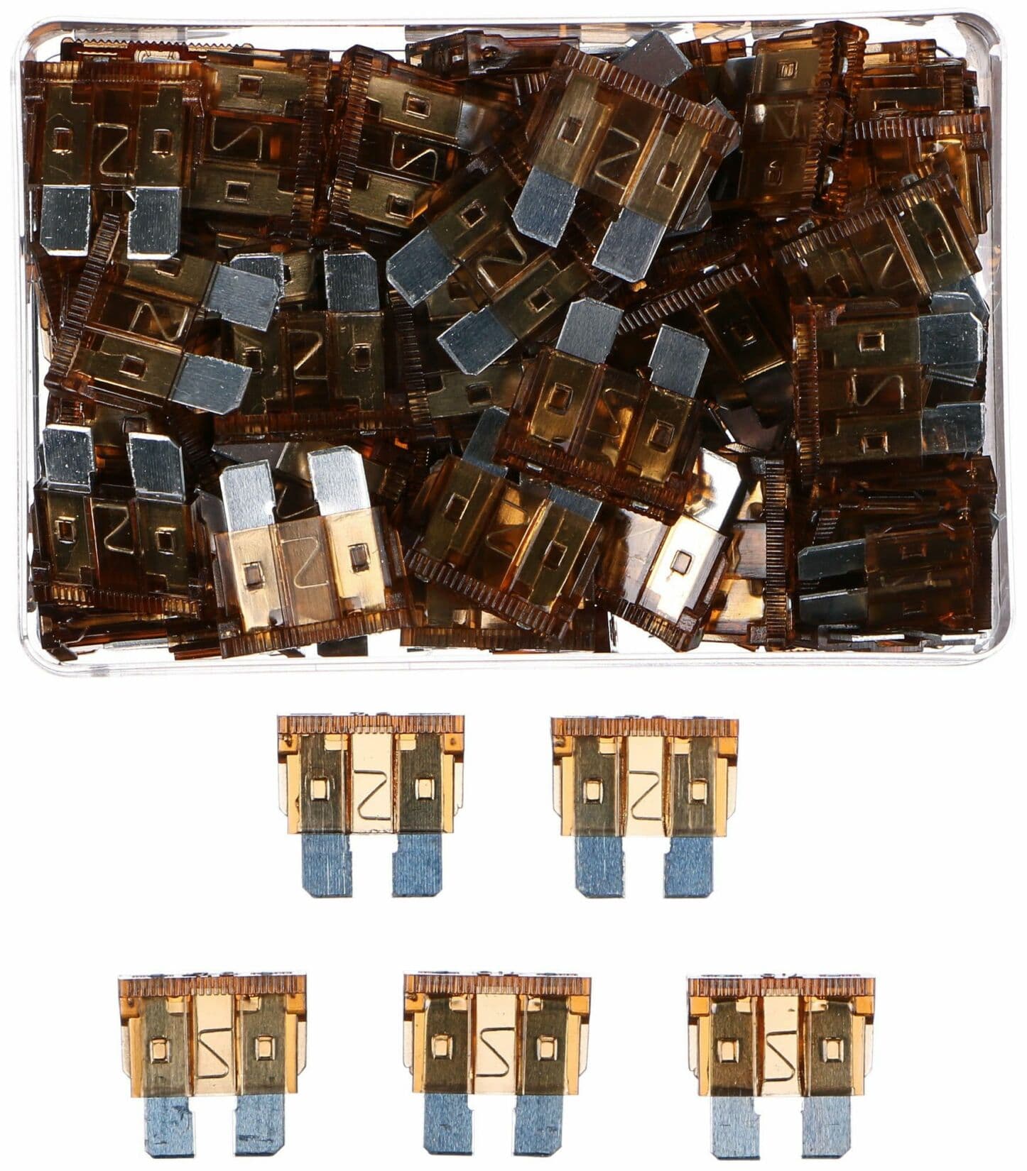 Sada nožových automobilových pojistek MECHANIC FUSE SET 7,5A, 100ks SIXTOL - náhled 2