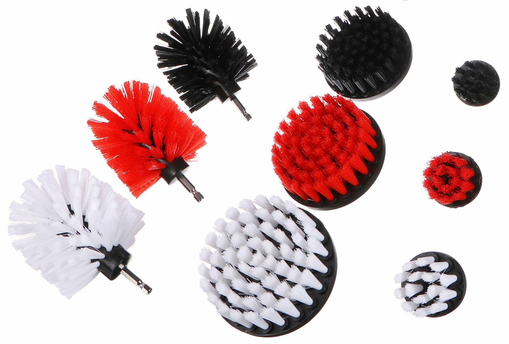 Sada kartáčů na vrtačku pro čištění auta CAR DETAILING DRILL BRUSH 9, 9ks SIXTOL - náhled 2