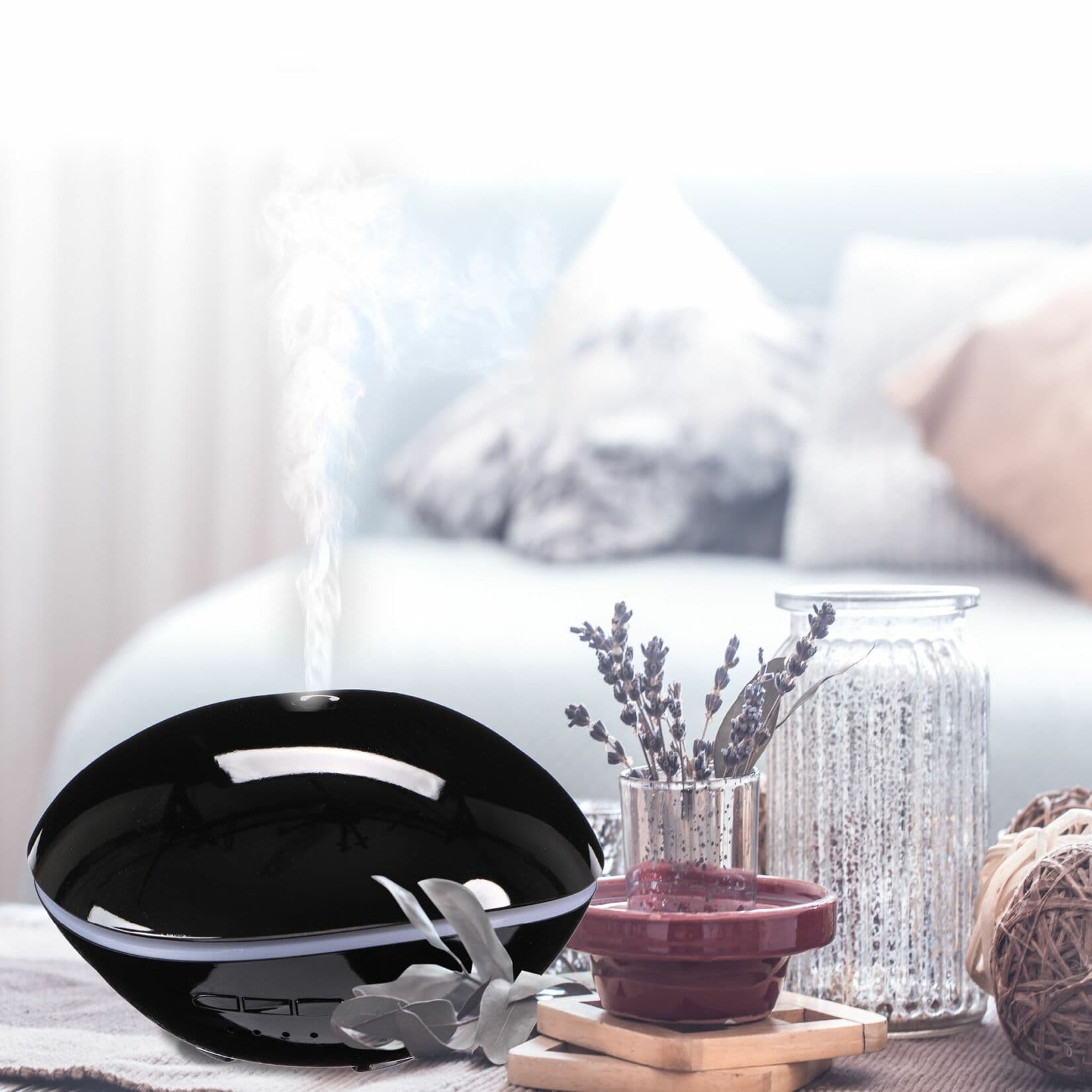 Aroma difuzer Stone černý lesk 500ml SIXTOL - náhled 2