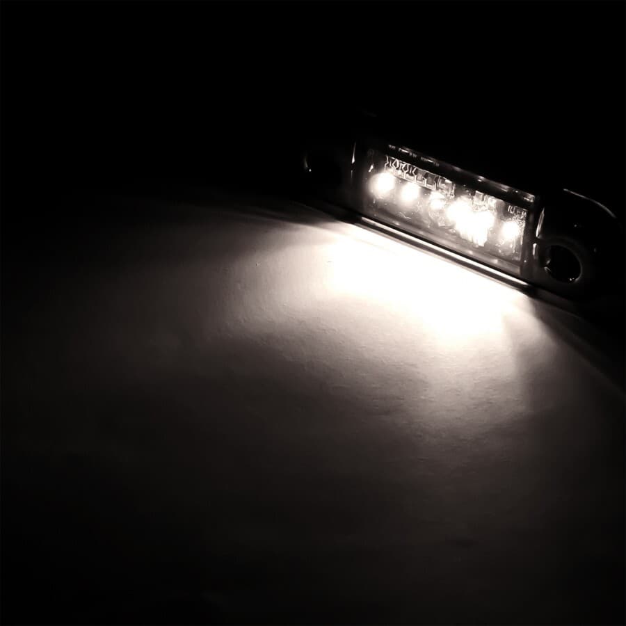 LED poziční světlo bílé 84x24x11mm 6LED 12/24V ECE R10 R148 - náhled 2