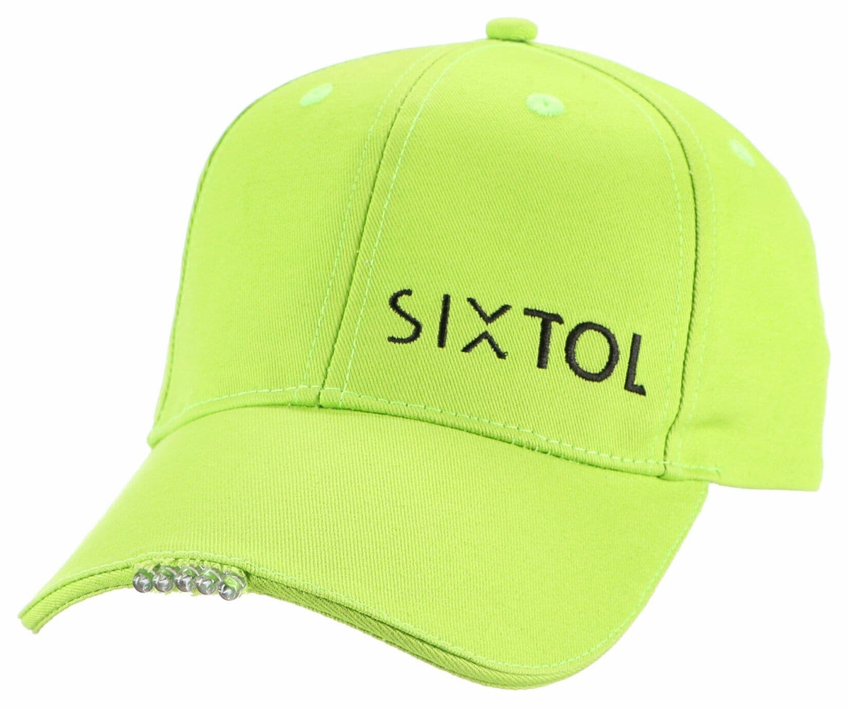 Kšiltovka s LED světlem B-CAP 25lm, nabíjecí, USB, uni velikost, fluorescentní zelená SIXTOL - náhled 5