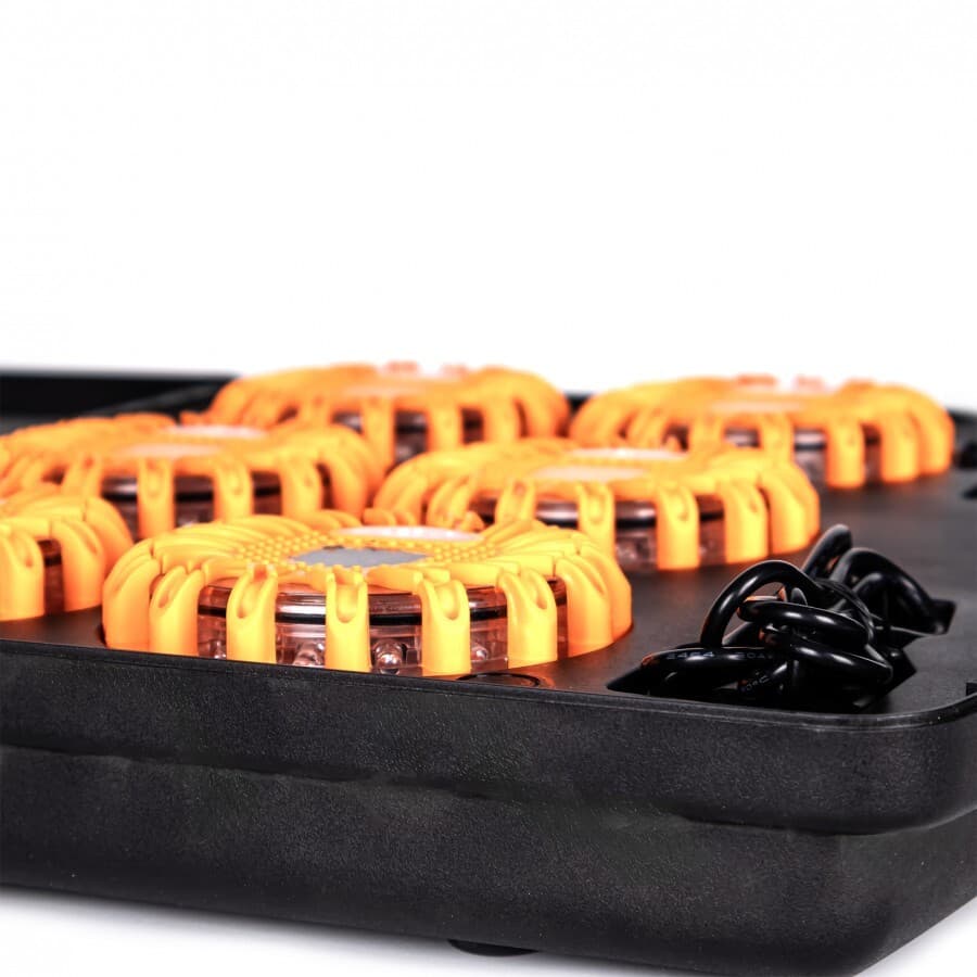 LED výstražná světla 16LED, oranžová, set 6ks - náhled 5