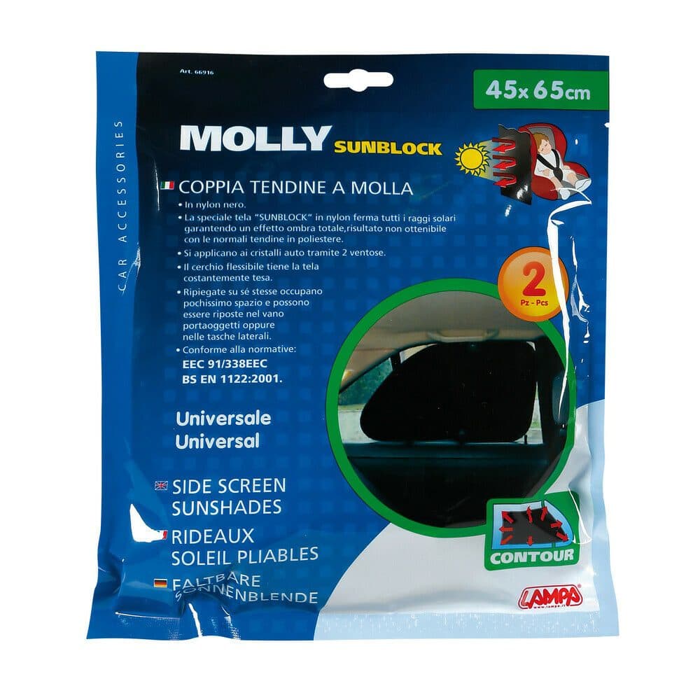 Sluneční clony na boční okna 46 x 65 cm - 2 ks LAMPA - náhled 3