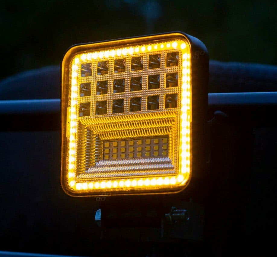 LED pracovní světlo 42 LED 9-36V 3360lm 110x110mm - náhled 2