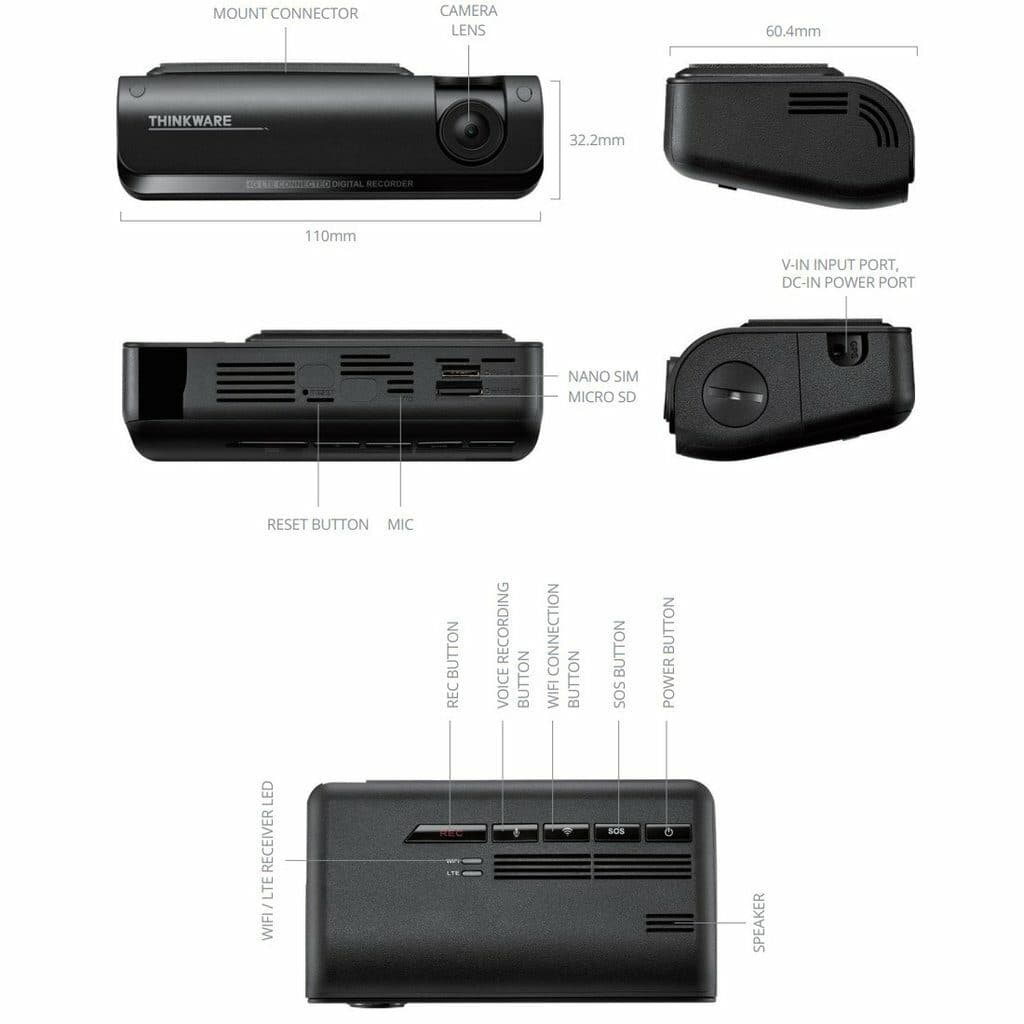 Autokamera 4G LTE WiFi Cloud GPS Thinkware T700 - náhled 5