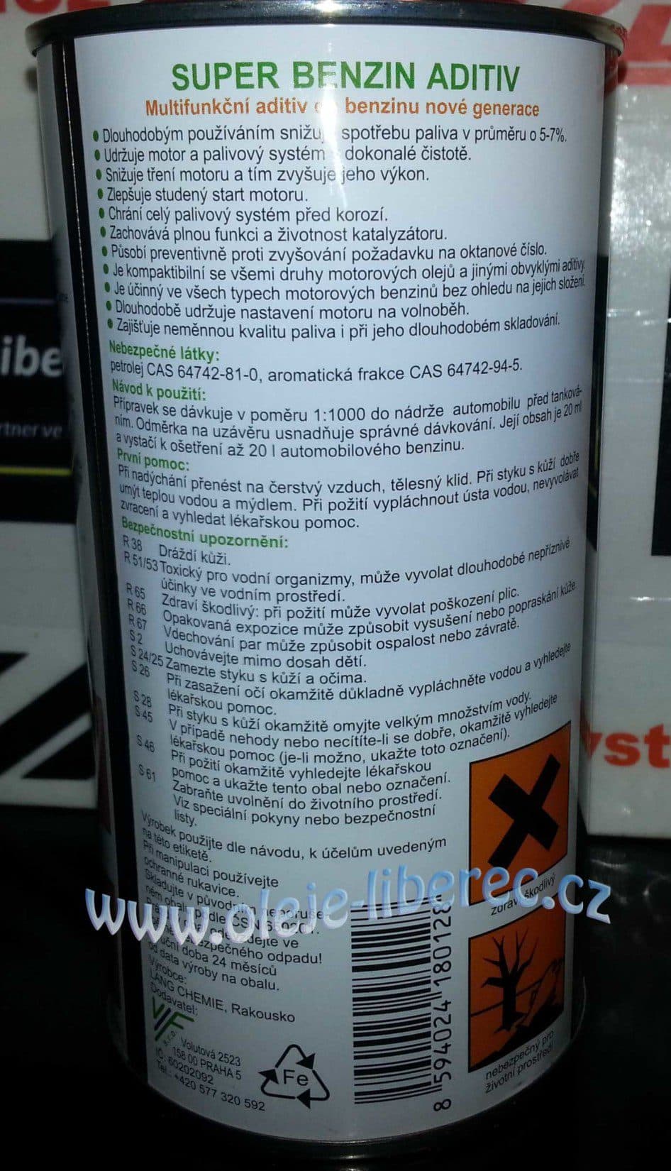 VIF Super Benzin Aditiv 500 ml - náhled 2
