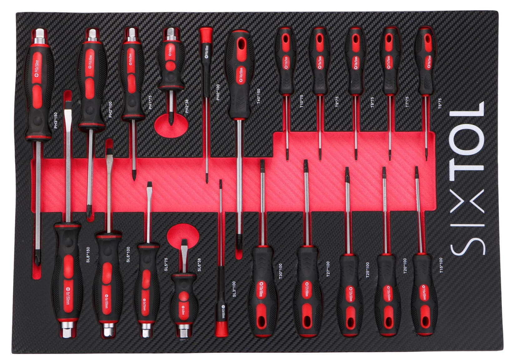 Modul s nářadím do dílenského vozíku MECHANIC TOOL TRAY 8, 21ks SIXTOL