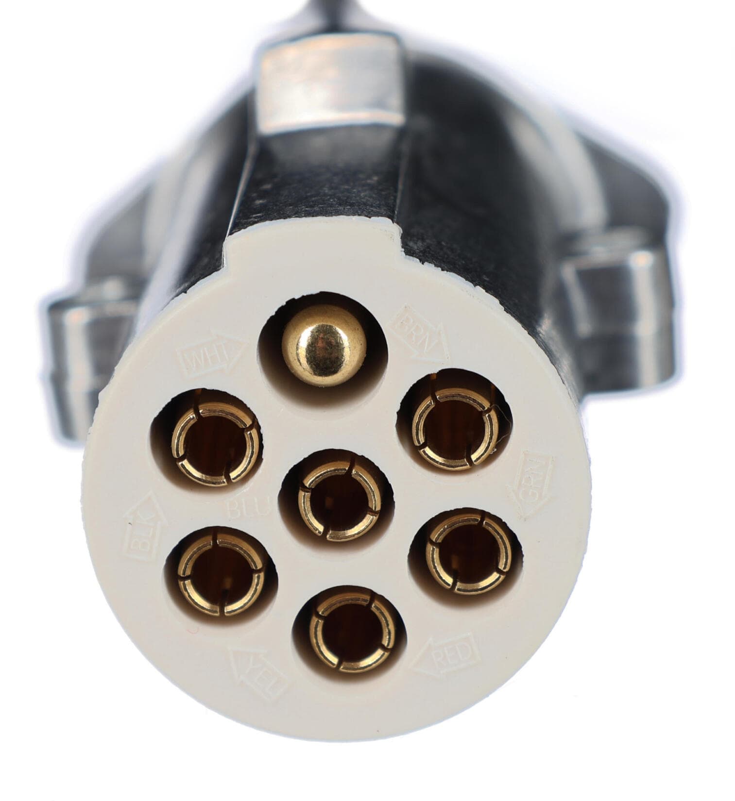Propojovací spirálový kabel 7pin typ S TRAILER CABLE 12, kovová zástrčka, 24V, 3,5m SIXTOL - náhled 3
