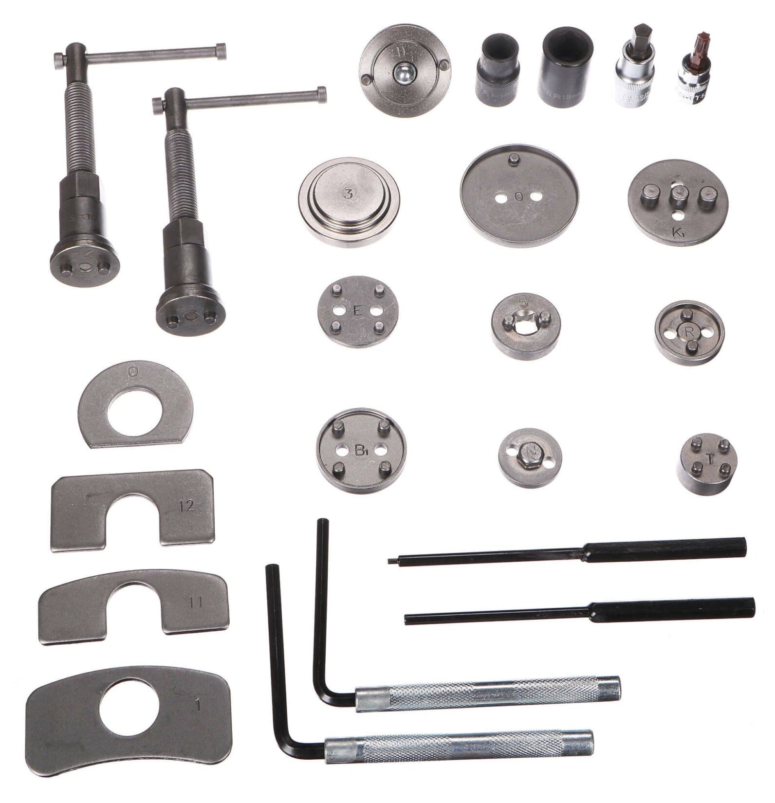 Stlačovák brzdových pístů MECHANIC BRAKE SET BLACK 50, sada 50ks SIXTOL