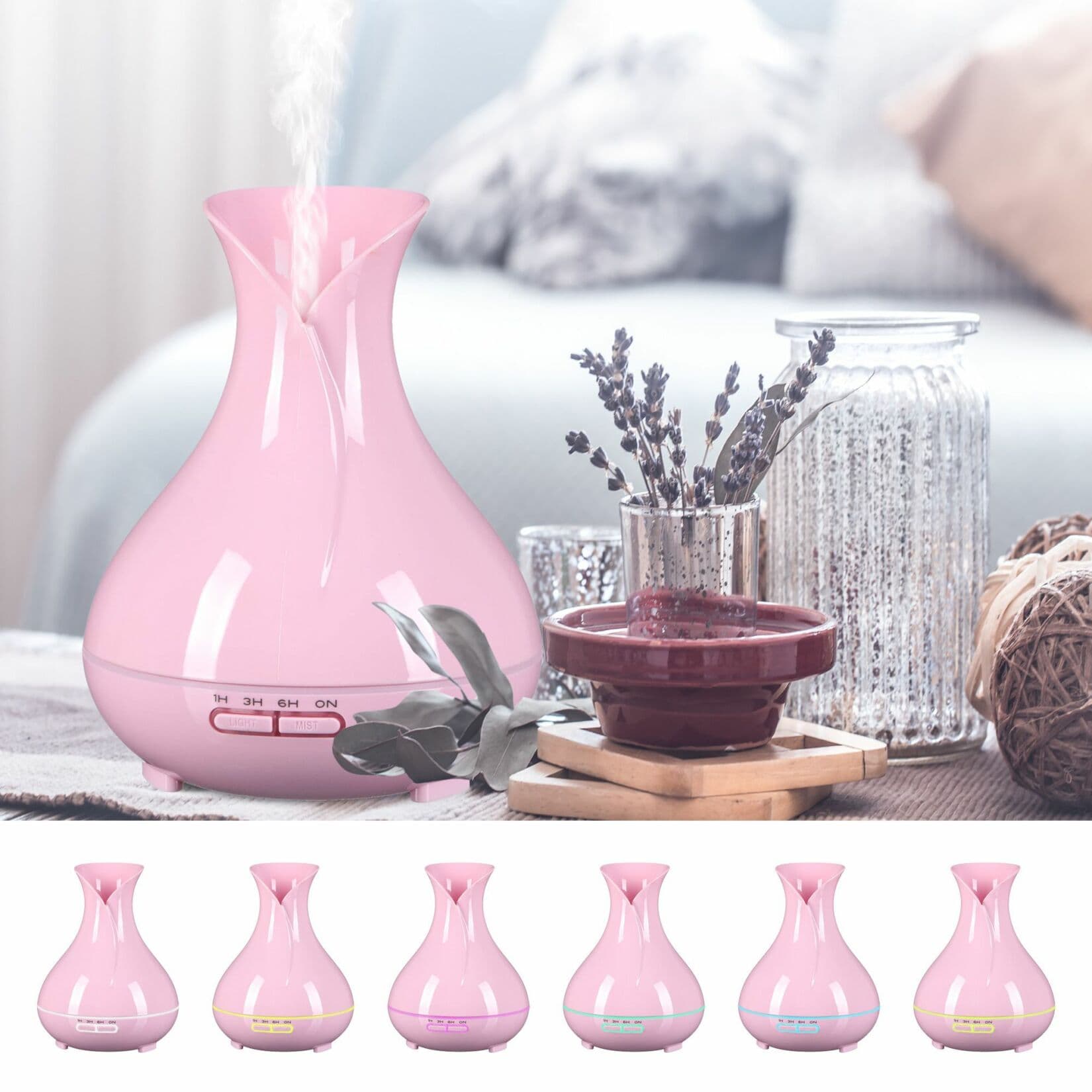 Aroma difuzer Vulcan růžový lesk 350ml SIXTOL - náhled 3