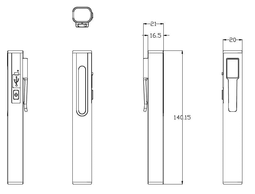 mini AKU profi inspekční LED lampa s Li-Pol baterií - náhled 3