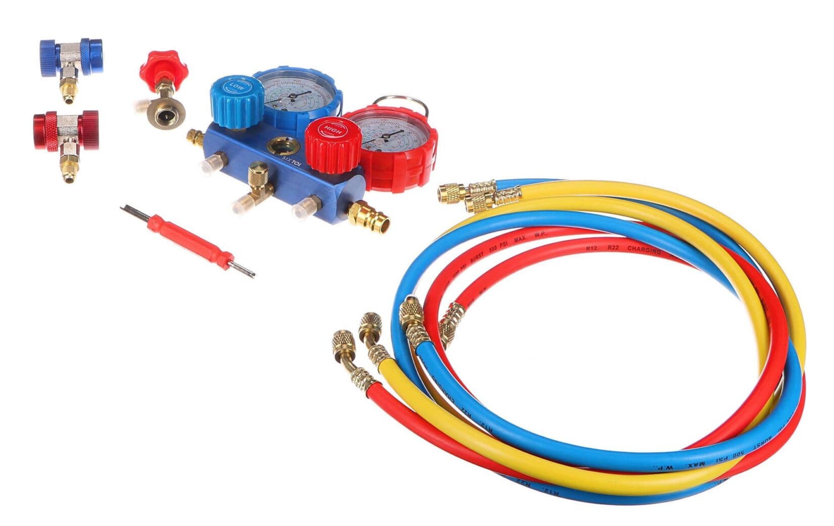 Sada na měření tlaku a těsnosti autoklimatizace MECHANIC AC TESTER 1 SIXTOL - náhled 2