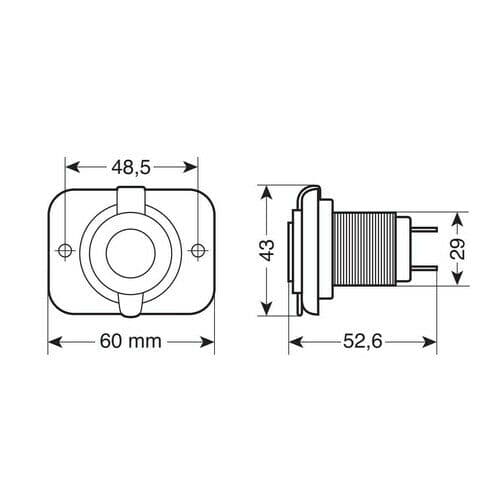 Nabíječka s dvojitým portem USB A + USB C, 12/24V LAMPA - náhled 4