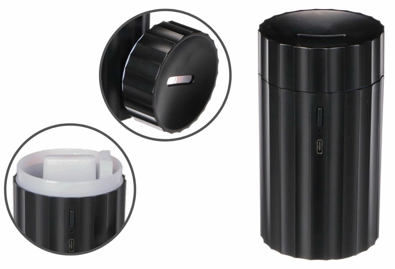 Aroma difuzer Car Flame do auta černý 100ml, USB-C, do držáku na pití SIXTOL - náhled 3
