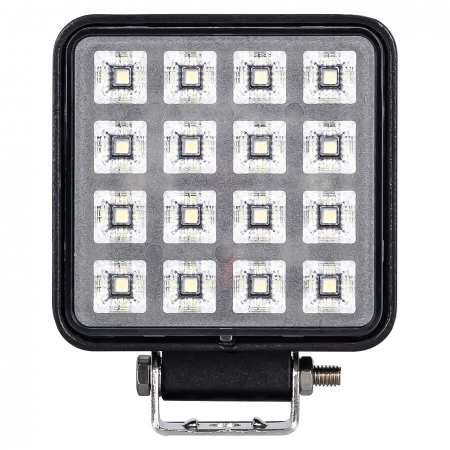 LED světlo (s vypínačem) na pracovní stroje 10-30V, 16x1W, ECE R10