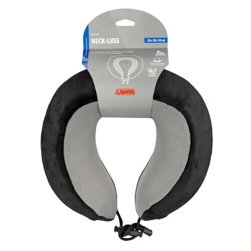 Ergonomický cestovní polštář z paměťové pěny LAMPA - černošedý - náhled 4