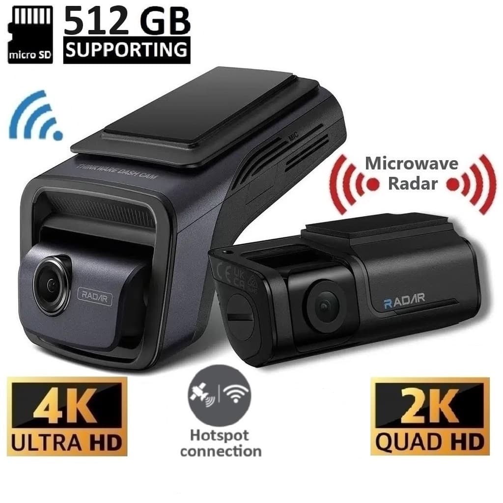Autokamera 2-kanálová 4K+2K, mikrovlnný Radar senzor 2x Thinkware U3000 2CH