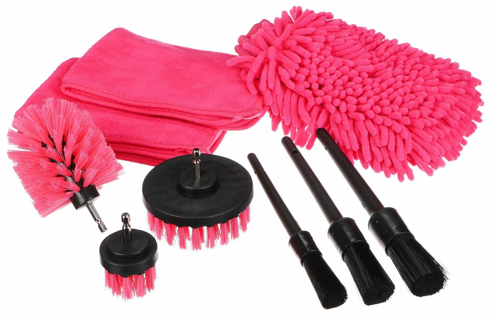 Multifunkční sada nástrojů pro čištění a mytí auta CAR DETAILING PINK 9, 9ks SIXTOL - náhled 2