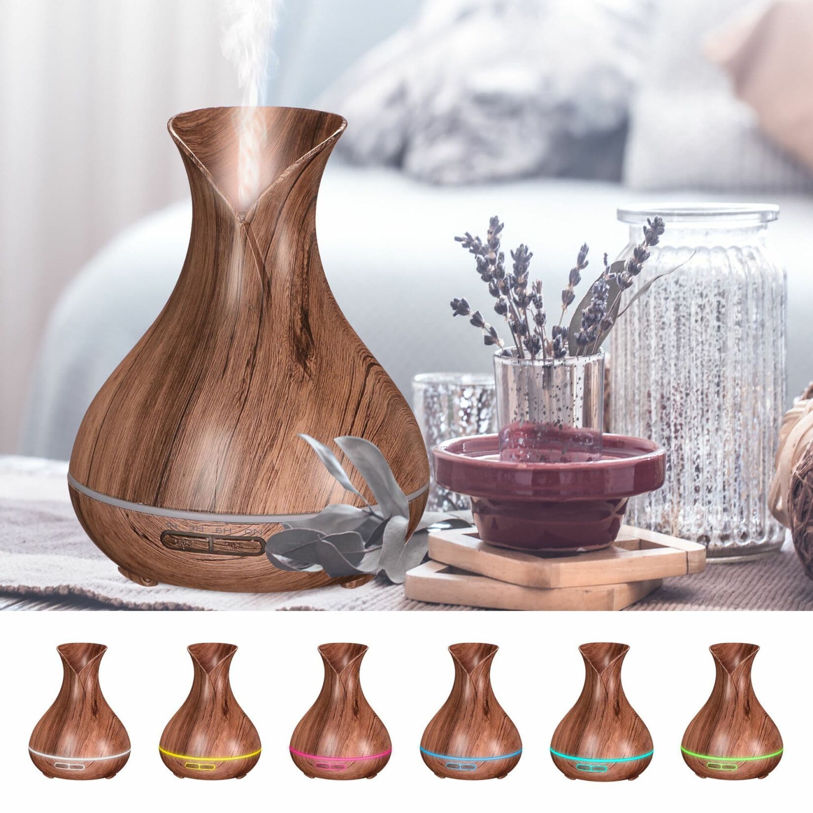 Aroma difuzer Vulcan šedé dřevo 350ml SIXTOL - náhled 2