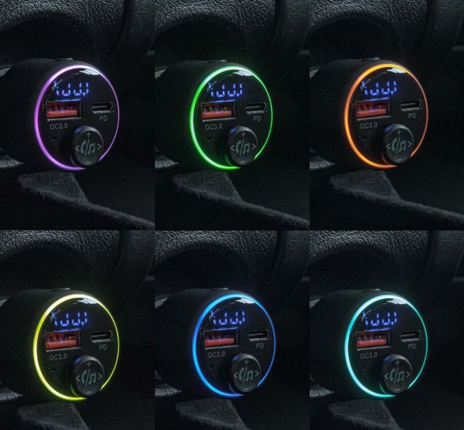 Bluetooth/FM modulátor bezdrátový, 12/24V, 1x USB, 1x USB-C - náhled 5