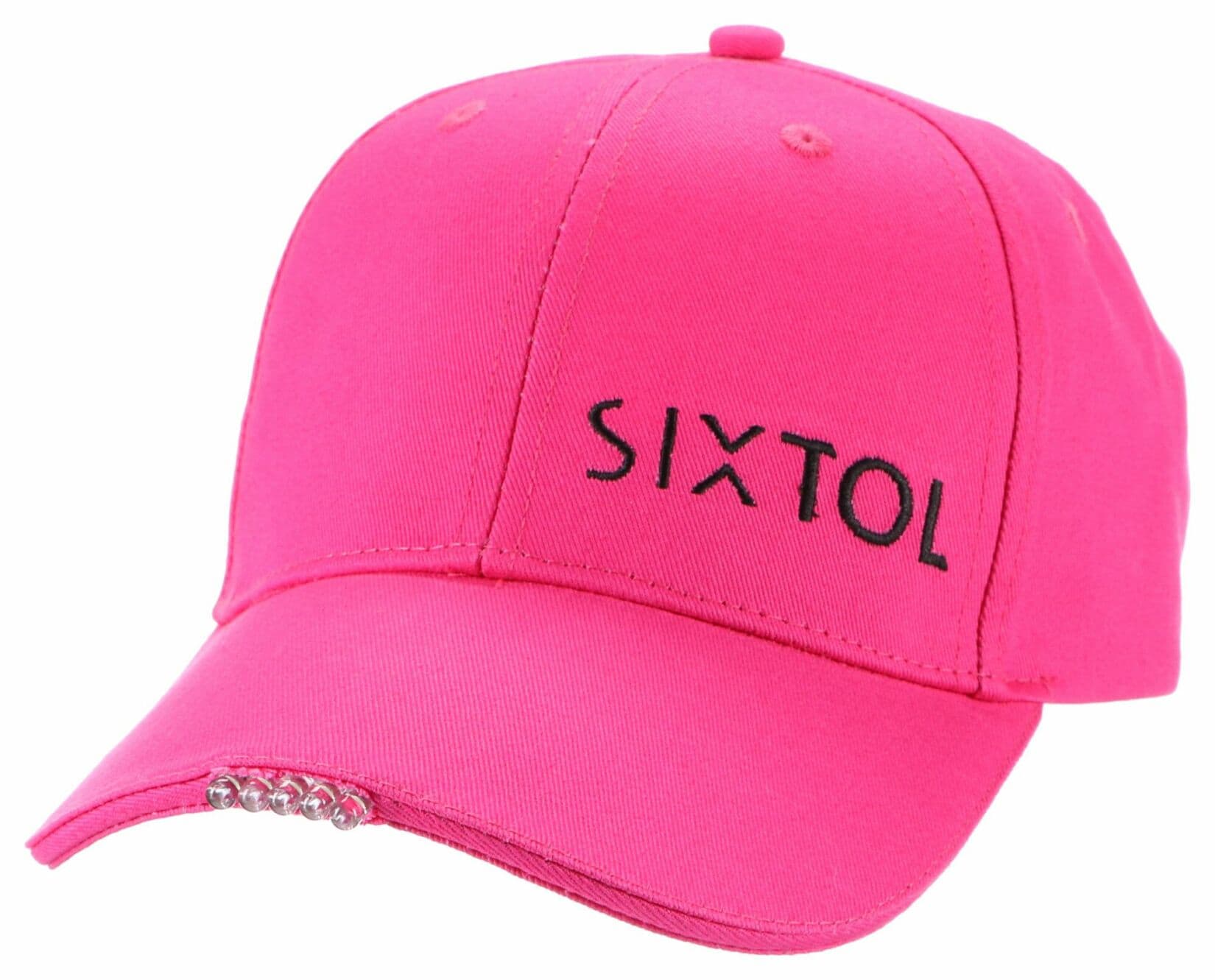 Kšiltovka s LED světlem B-CAP 25lm, nabíjecí, USB, univerzální velikost, růžová SIXTOL - náhled 4