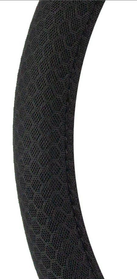 Potah volantu vzorovaný s prošitím UNI 37-39cm - černý - náhled 2