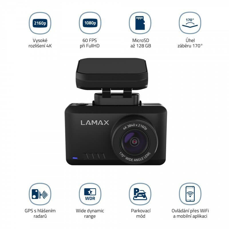 Autokamera LAMAX T10 4K GPS (s hlášením radarů) - náhled 3