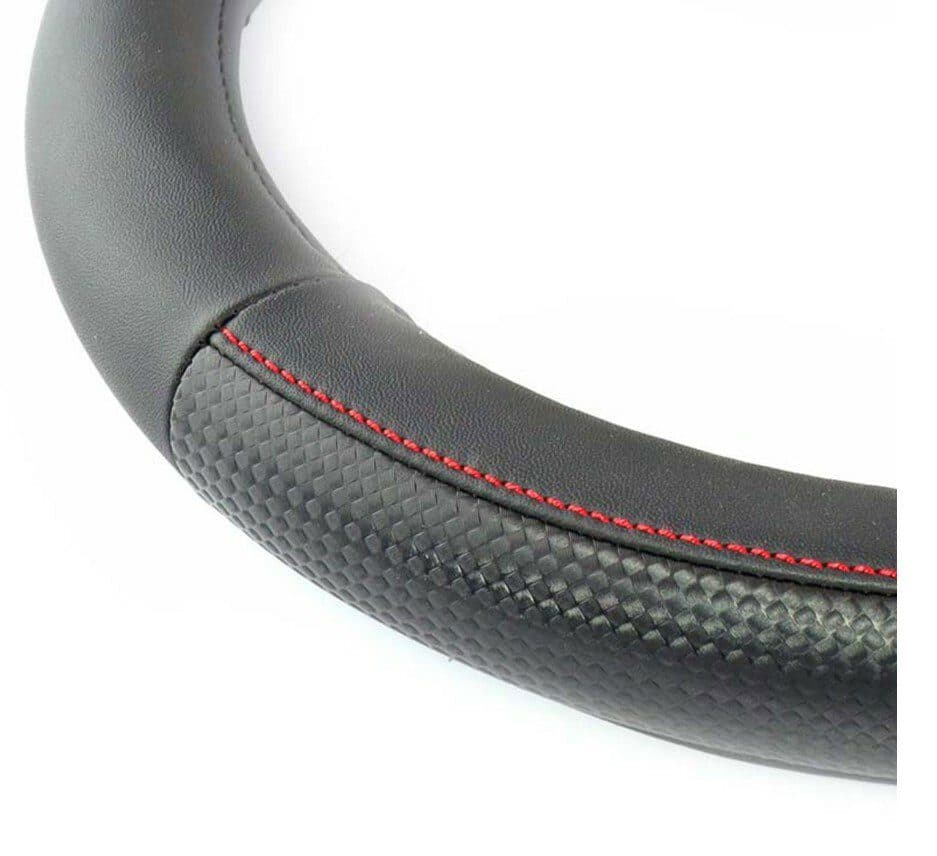 Potah volantu s červenou linkou UNI 37-39cm - černý - náhled 2