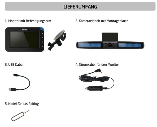 Bezdrátový kamerový systém LCD 4,3" + couvací kamera SOLARNÍ Pro-user DRC4310 SOLAR - náhled 4