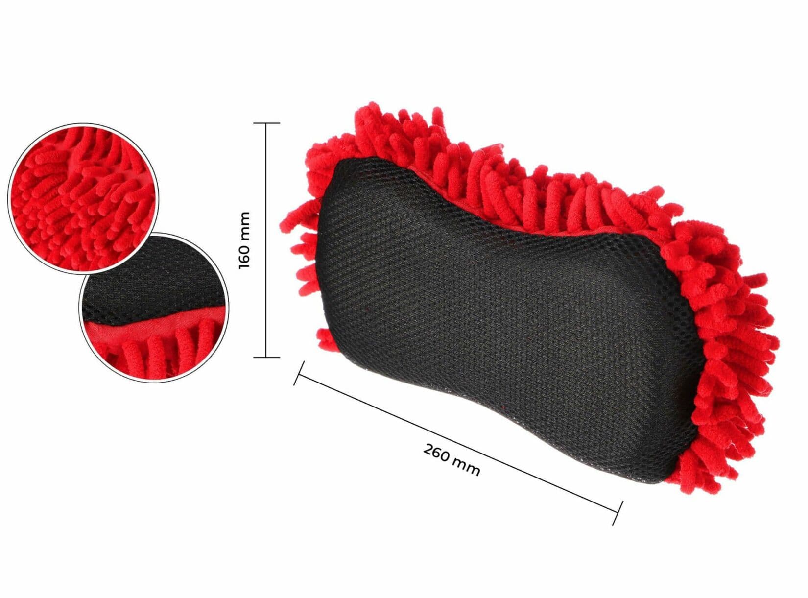 Houba na mytí auta CAR DETAILING WASH 1, 24 x 12,5 x 6cm, černo-červená SIXTOL - náhled 5