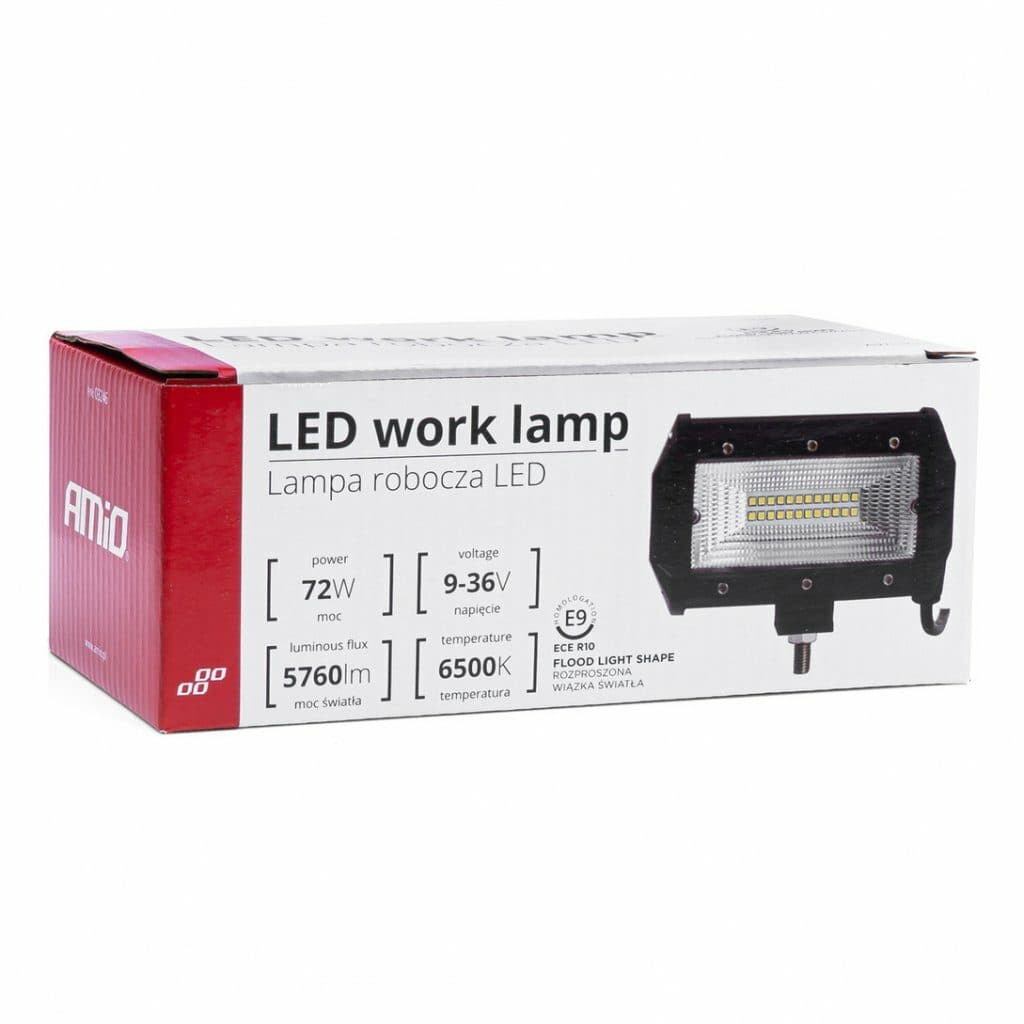 LED pracovní světlo 9-36V 72W 5760lm 75x135x55mm - náhled 4