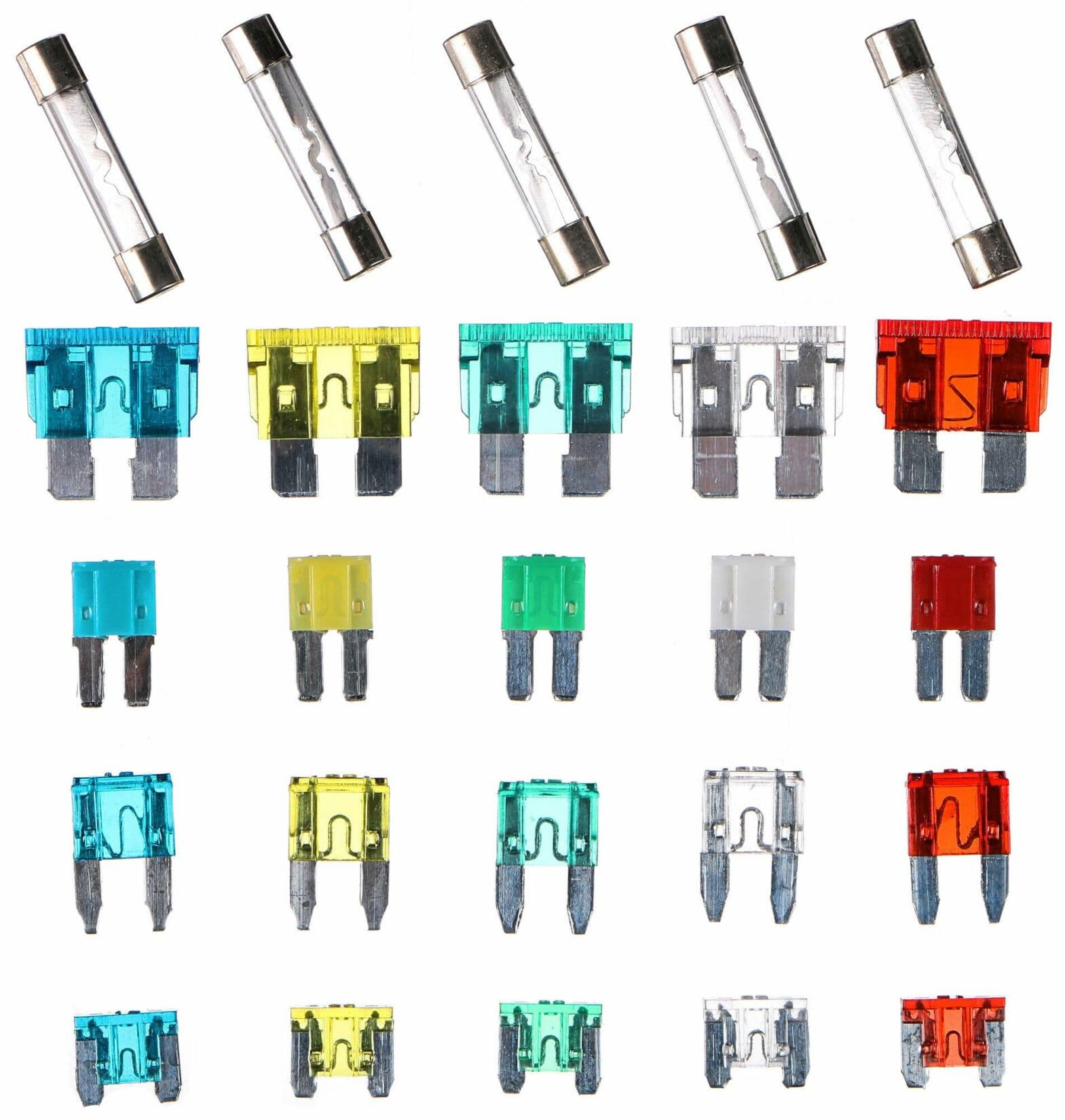 Sada nožových a skleněných automobilových pojistek MECHANIC FUSE SET 215 SIXTOL - náhled 3