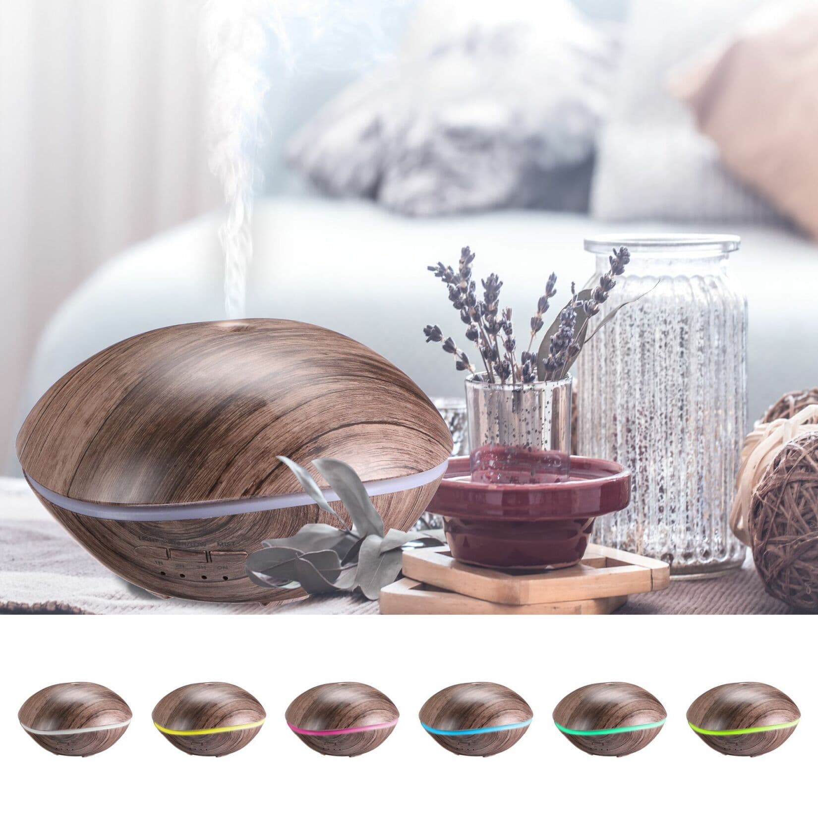 Aroma difuzer Stone šedé dřevo 500ml SIXTOL - náhled 4