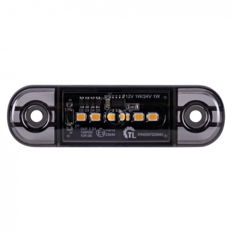 LED poziční světlo oranžové 84x24x11mm 6LED 12/24V ECE R10 R148 - náhled 3