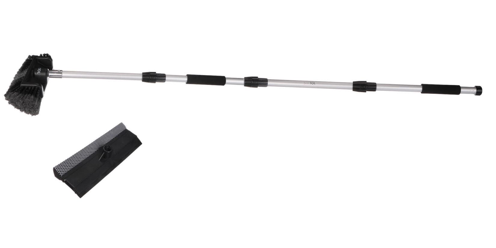 Průtokový kartáč na mytí auta se dvěma nástavci CAR DETAILING WASH BRUSH SET 3, 280cm SIXTOL