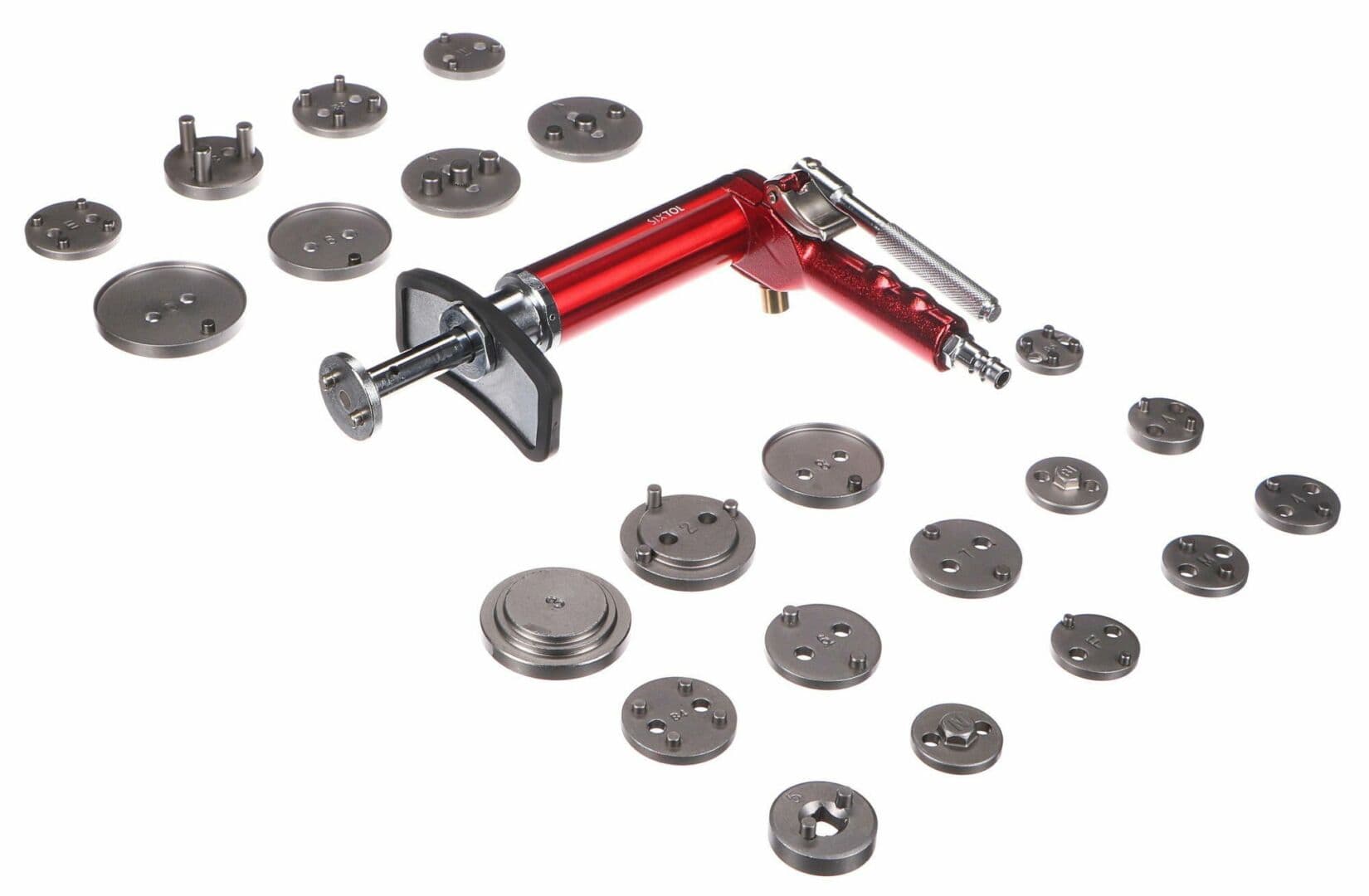Pneumatický stlačovák brzdových pístů MECHANIC BRAKE SET PNEU 23, sada 23ks SIXTOL - náhled 3