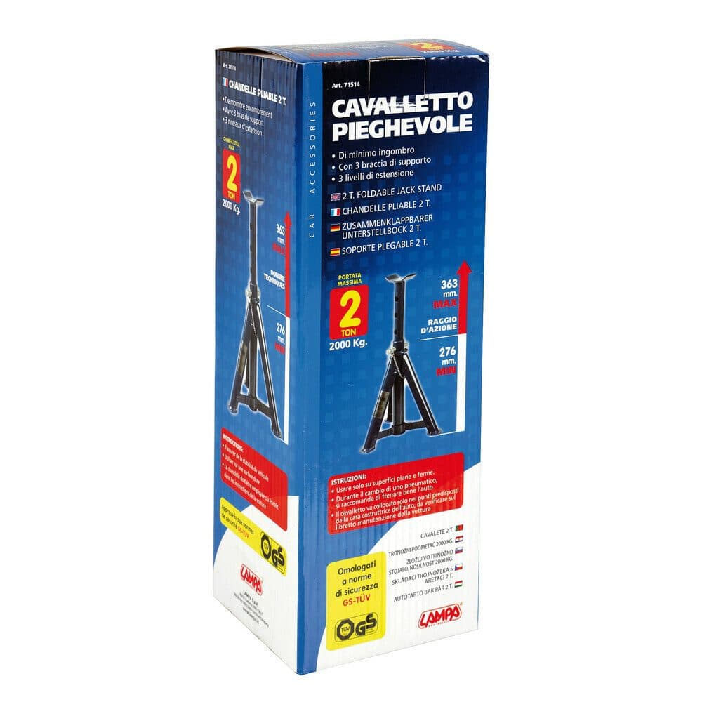 Podpěra pod auto 2000 kg skládací LAMPA - náhled 3