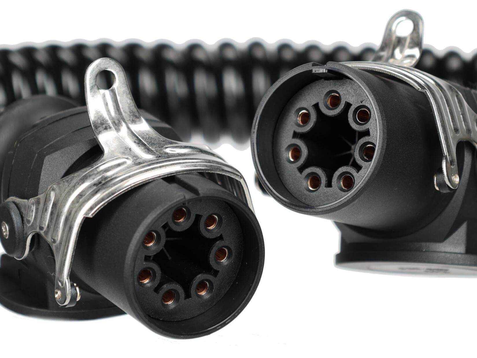 Propojovací spirálový EBS kabel 7pin TRAILER CABLE 14, 24V, 3,5m SIXTOL - náhled 2