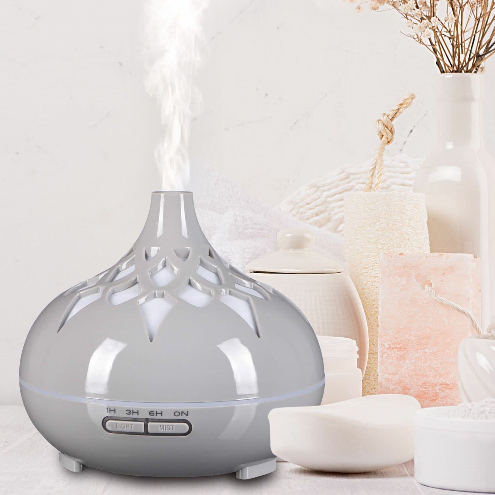 Aroma difuzer Palm šedý lesk 500ml SIXTOL - náhled 4