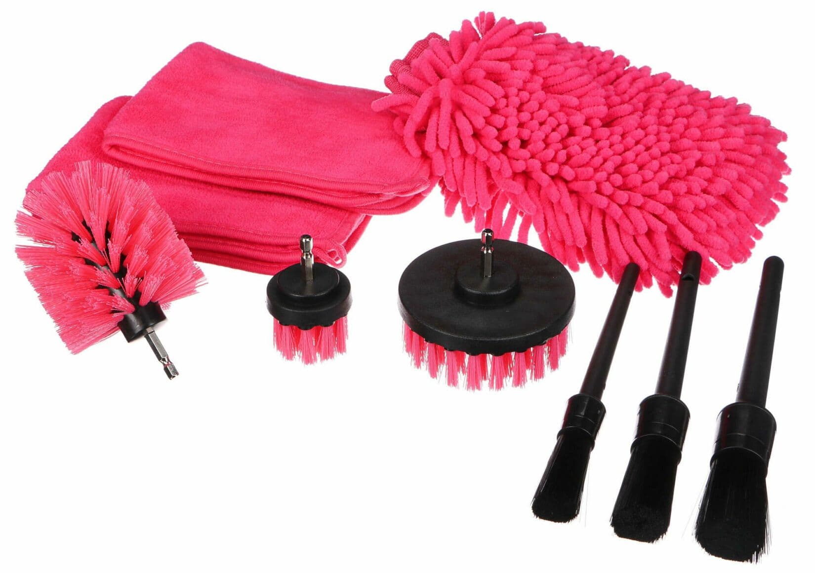 Multifunkční sada nástrojů pro čištění a mytí auta CAR DETAILING PINK 9, 9ks SIXTOL - náhled 3