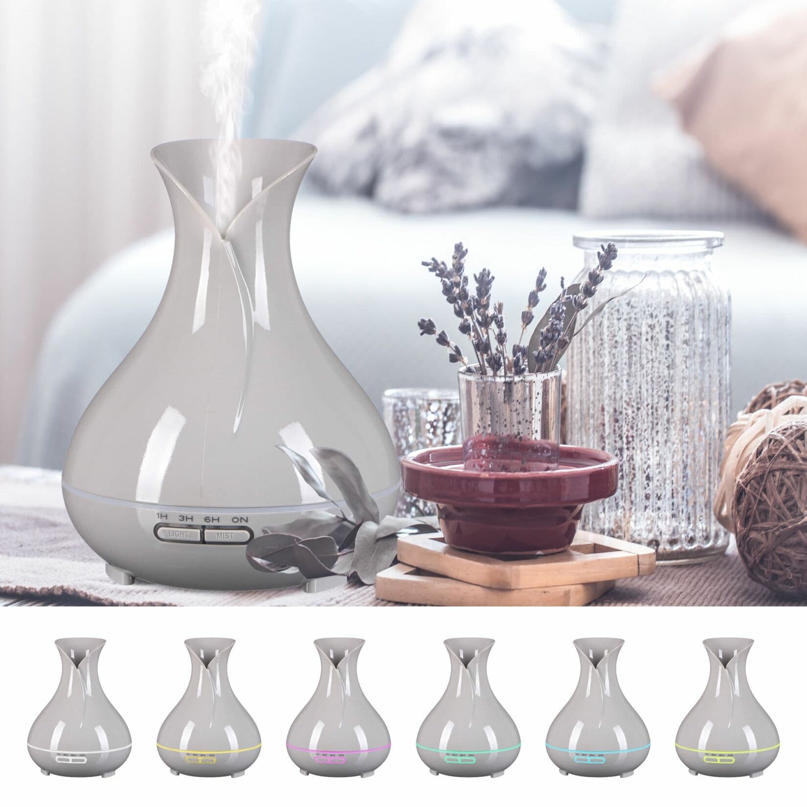 Aroma difuzer Vulcan šedý lesk 350ml SIXTOL - náhled 3