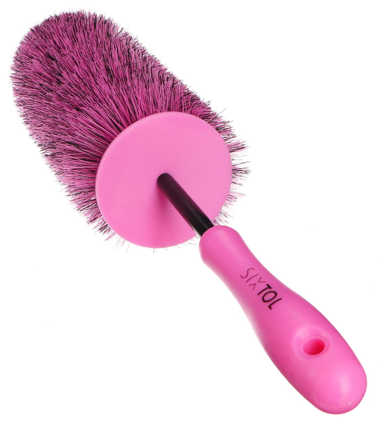 Kartáč na čištění ráfků kol auta CAR DETAILING TIRE BRUSH PINK SIXTOL - náhled 3