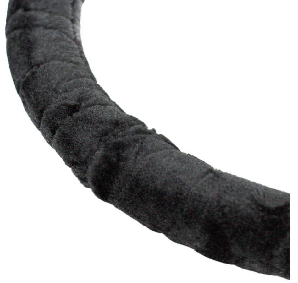 Potah volantu chlupatý UNI 37-39cm - černý - náhled 2