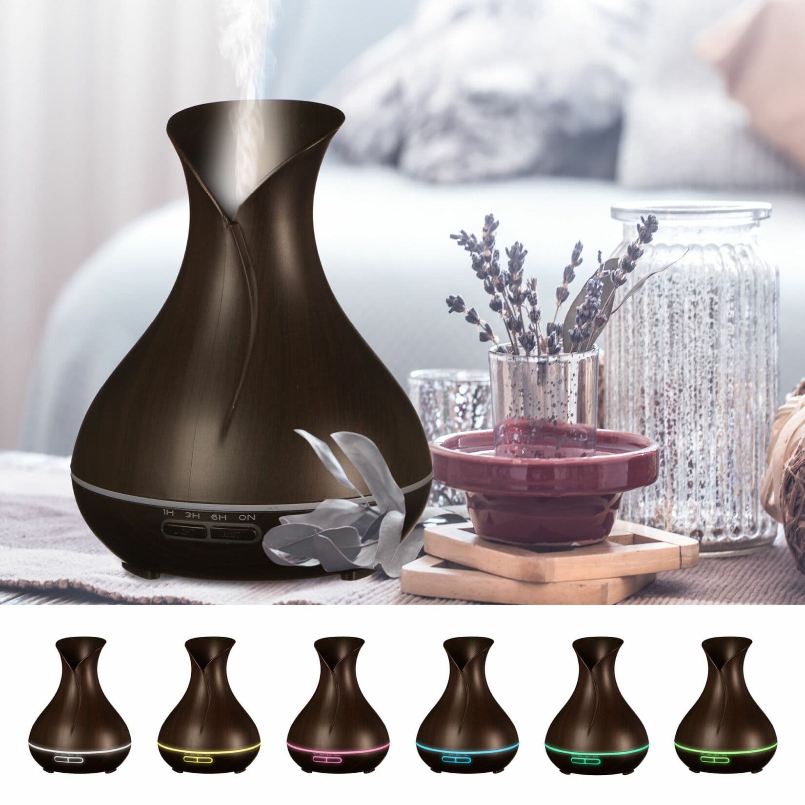 Aroma difuzer Vulcan tmavé dřevo 350ml SIXTOL - náhled 2