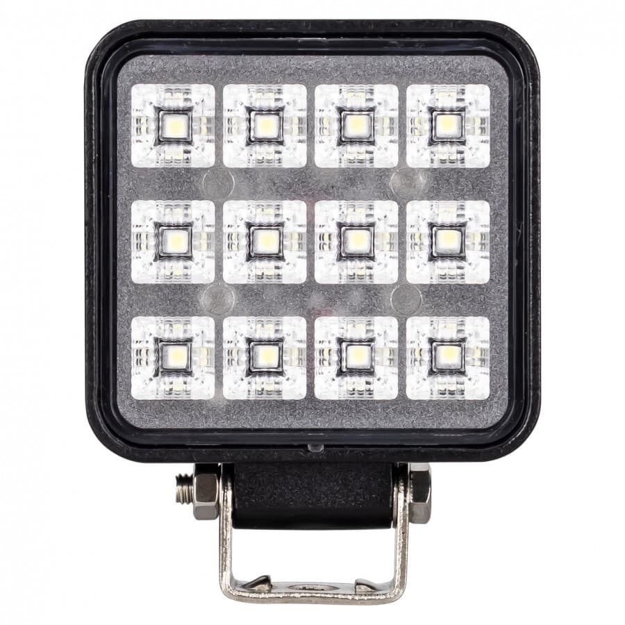 LED světlo (s vypínačem) na pracovní stroje 10-30V, 12x1W, ECE R10 - náhled 1