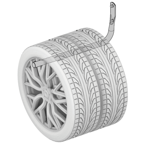 Držáky pneumatik na zeď LAMPA XL X-STRONG - 120kg - 2 ks - náhled 5