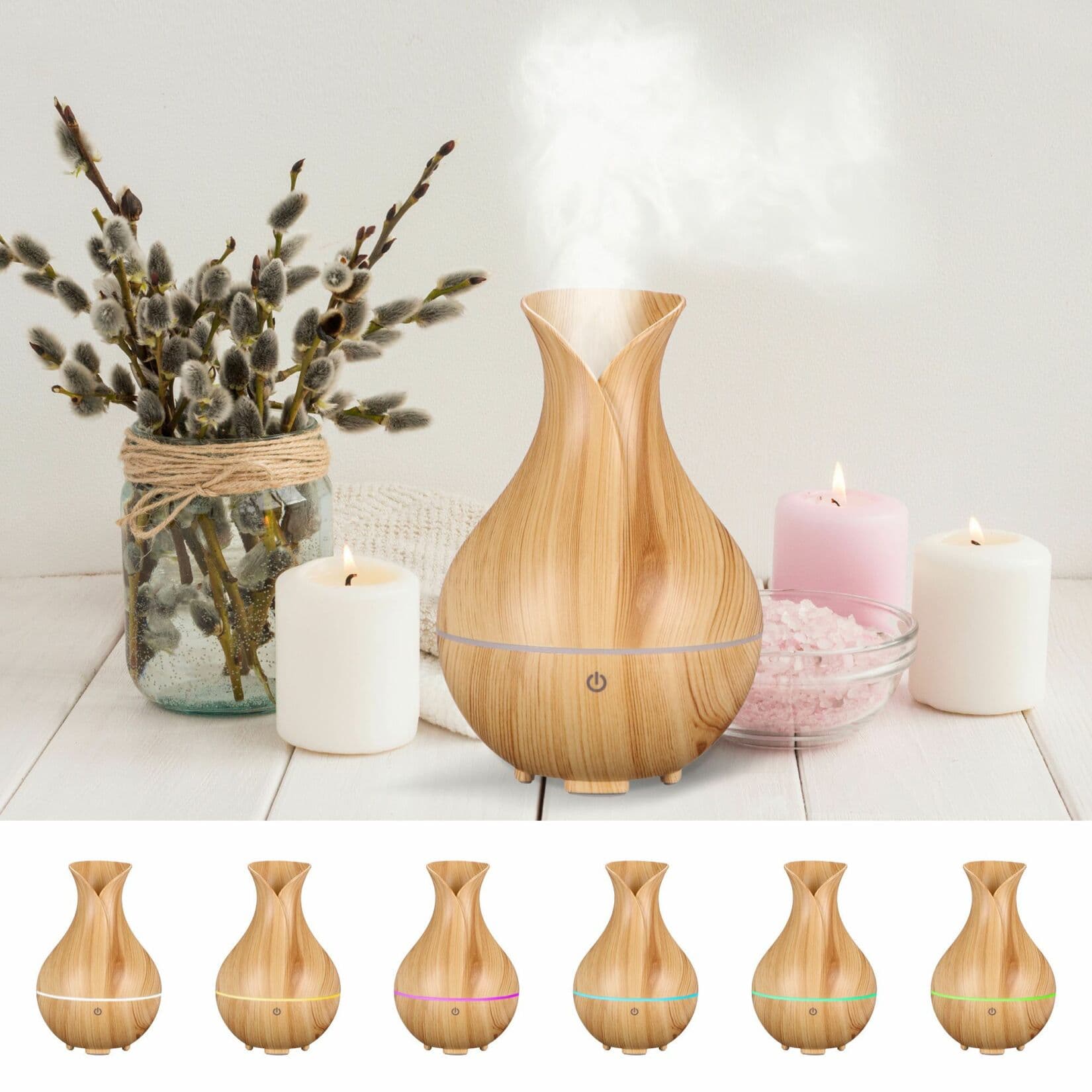 Aroma difuzer Bloom světlé dřevo 200ml SIXTOL - náhled 3